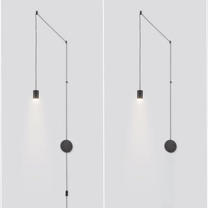 Lámpara colgante de diseño "Nébula" con enchufe e interruptor - 1x6W (12)