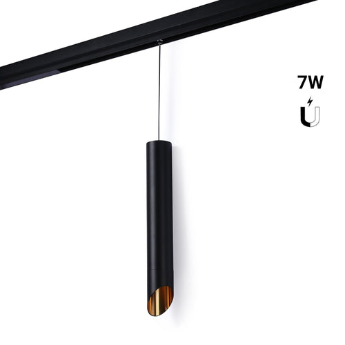 Faretto LED a sospensione per guida magnetica - 48V - 7W - Low UGR - CRI95