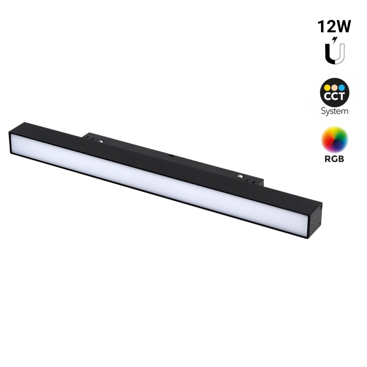 Luminaria lineal opal para carril magnético RGB + CCT - 12W - Mi Light - Barcelona Led-