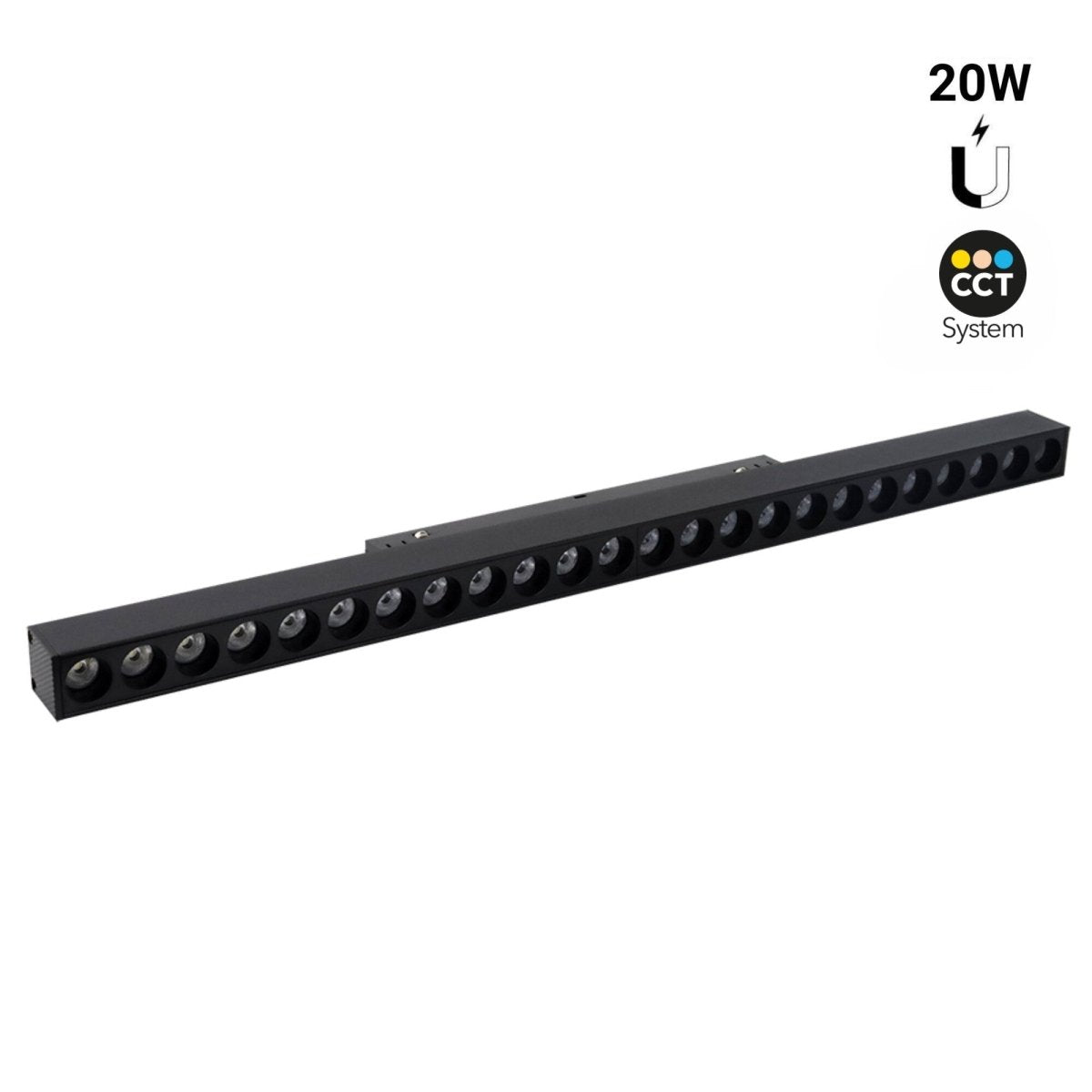 Luminaria lineal para carril magnético CCT - 20W - UGR18 - Mi Light - Barcelona Led-