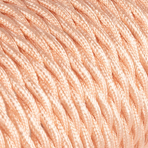 Cable eléctrico trenzado en tejido efecto seda gold rose (2)