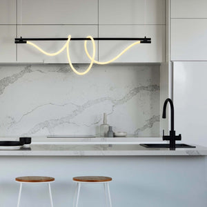 Lámpara colgante moderna neón ondulante "Corda" - 360º - 45W - 3000K - Barcelona Led-Decoración