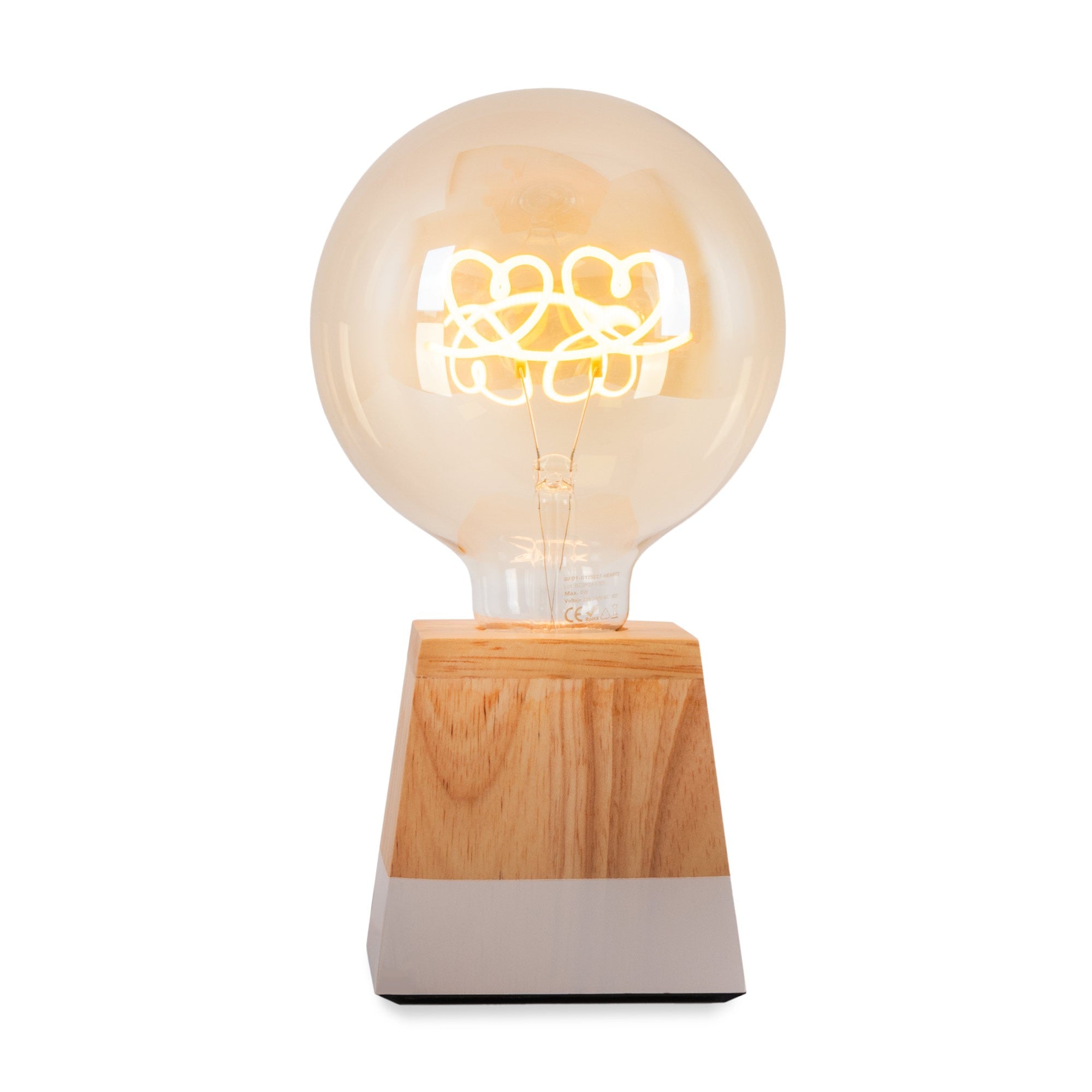 Bombilla decorativa filamento "Hearts" E27 G125 - 4W - 2200K (1)