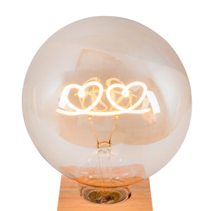 Bombilla decorativa filamento "Hearts" E27 G125 - 4W - 2200K (3)