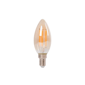 Bombilla LED filamento Vela E14 C35 - 4W - Vintage - 2200K
