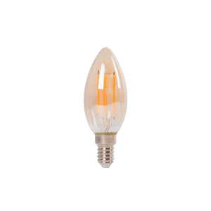 Bombilla LED filamento Vela E14 C35 - 4W - Vintage - 2200K