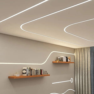 Funda de silicona flexible empotrable para convertir tira LED a neón - 30x20mm - 5 metros - Curvatura vertical (9)