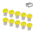 Pack of 10 LED bulbs E27 1W one color 3