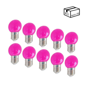 Pack de 10 Bombillas LED E27 1W de un color (5) & Pack de 10 Bombillas LED E27 1W de un color