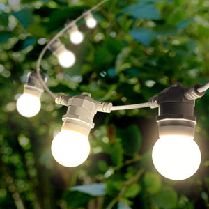 Kit guirnalda luces exterior 10 metros + 10 bombillas LED E27 1W - IP44 - Blanco cálido - Barcelona Led-