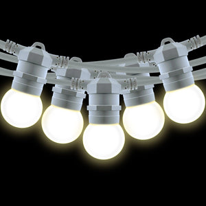Kit guirnalda luces exterior 10 metros + 10 bombillas LED E27 1W - IP44 - Blanco cálido - Barcelona Led-