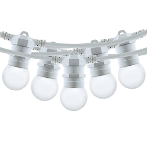 Kit guirnalda luces exterior 10 metros + 10 bombillas LED E27 1W - IP44 - Blanco cálido - Barcelona Led-