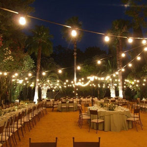 Kit guirnalda luces exterior 10 metros + 10 bombillas LED E27 1W - IP44 - Blanco cálido - Barcelona Led-