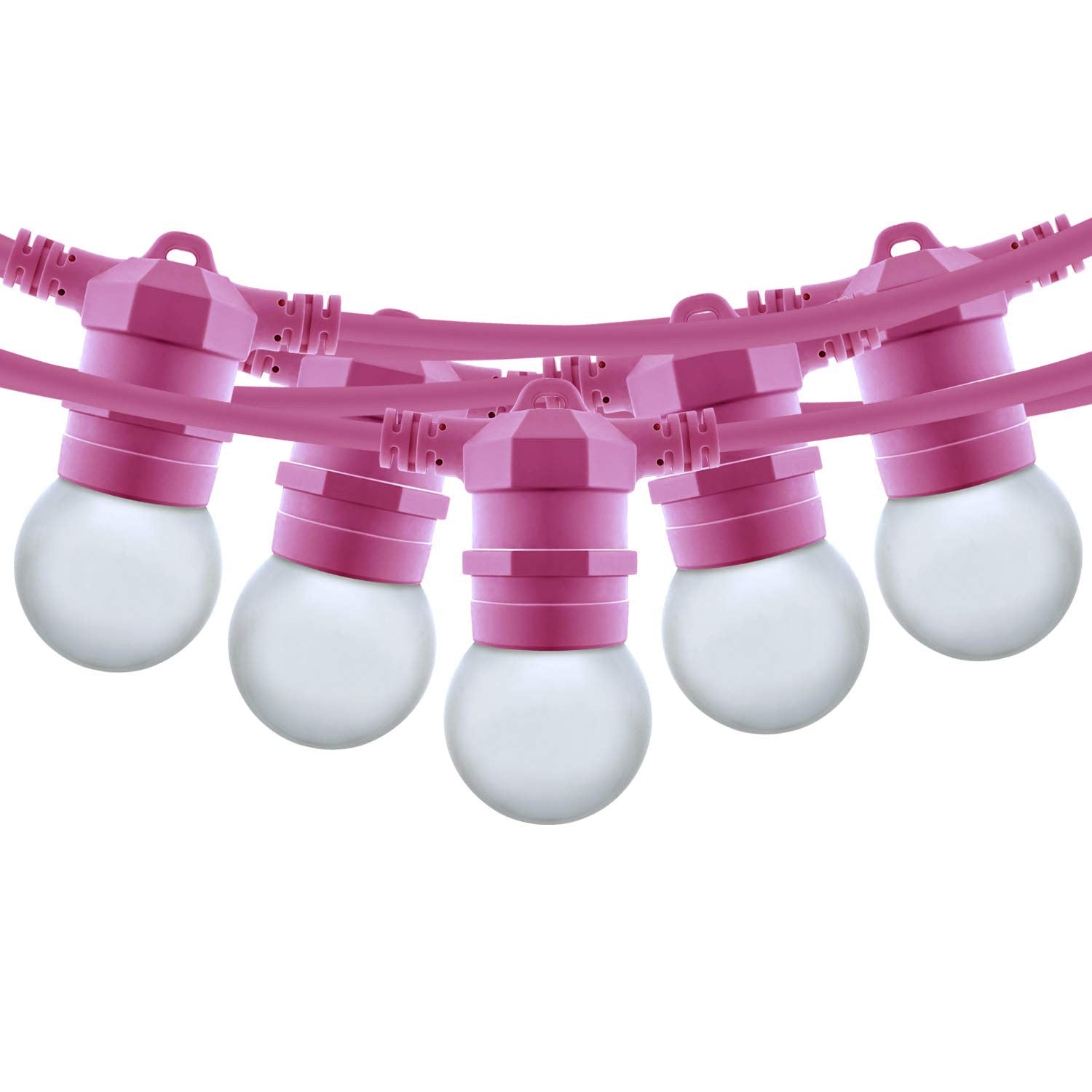Kit guirnalda luces exterior 10 metros + 10 bombillas LED E27 1W - IP44 - Blanco cálido