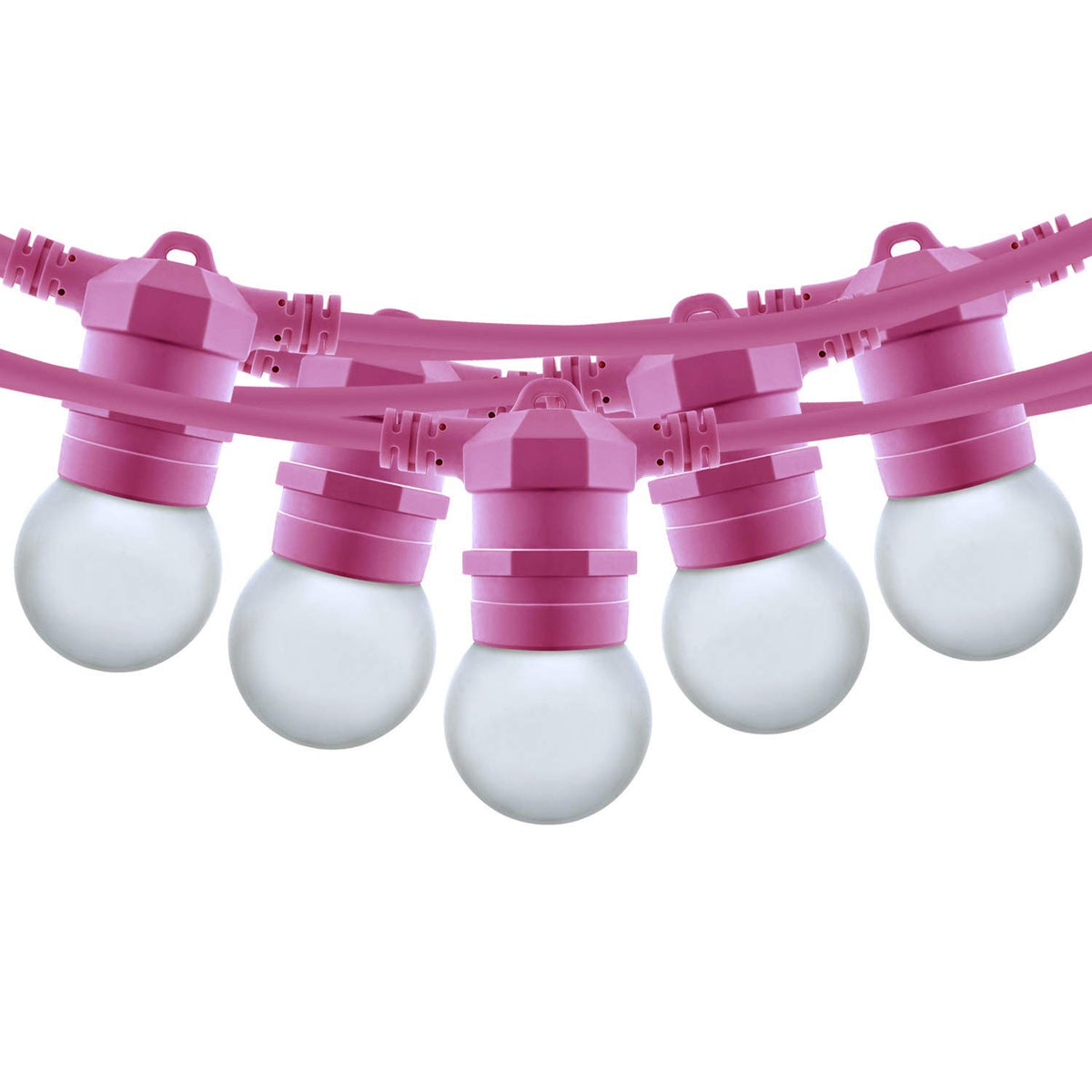 Kit guirnalda luces exterior 10 metros + 10 bombillas LED E27 1W - IP44 - Blanco cálido