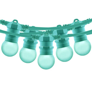 Kit guirnalda luces exterior 10 metros + 10 bombillas LED E27 1W - IP44 - Blanco cálido