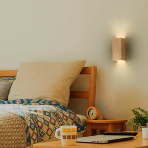 Aplique de pared bidireccional madera "Durga" - 2 x GU10 - Interior - Barcelona Led-Decoración