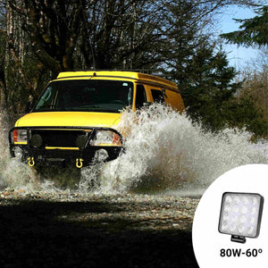 Faro LED 4x4 todoterreno - 80W - 10-40V DC - 4 Pulgadas - 8000lm - Ángulo 60º - Barcelona Led-