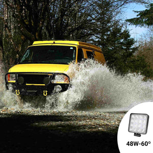 Faro LED 4x4 todoterreno - 48W - 10-40V DC - 4 Pulgadas - 2000lm - Ángulo 60º - Barcelona Led-