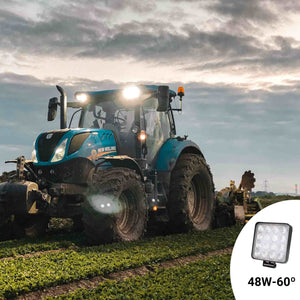 Faro LED 4x4 todoterreno - 48W - 10-40V DC - 4 Pulgadas - 2000lm - Ángulo 60º (1)