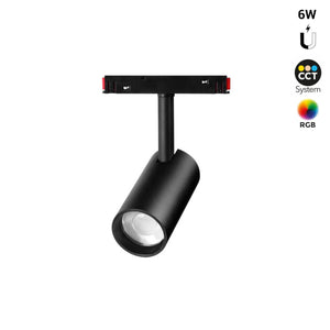 Foco LED para carril magnético RGB + CCT - 48V - 6W - Mi Light - Blanco (23)