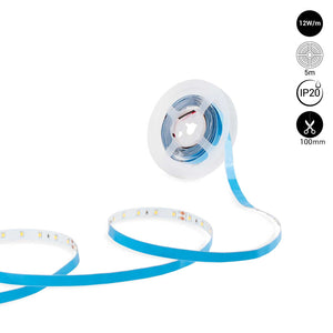 Tira LED 24V DC - 12W/m - Monocolor- 10mm - IP20 - 5 metros - SMD2835 60ch/m (13)