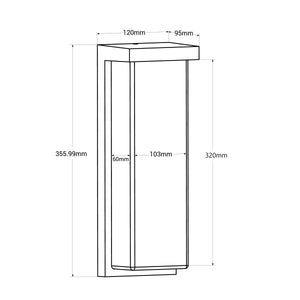 Aplique de pared exterior en aluminio "Retal" - Potencia ajustable: 18W-20W-22W - CCT- IP65 - Barcelona Led-Decoración