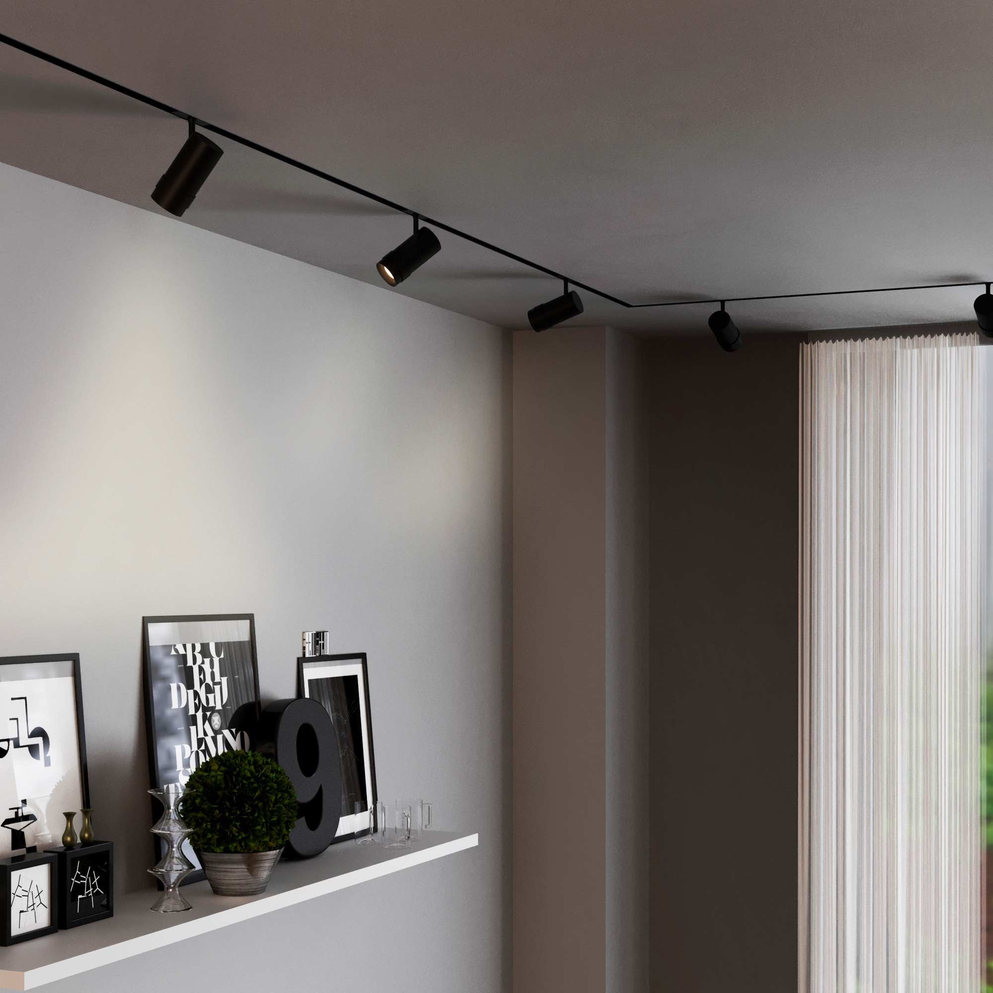 Foco LED para carril magnético con Zoom 10-55º - 48V - 25W (1)