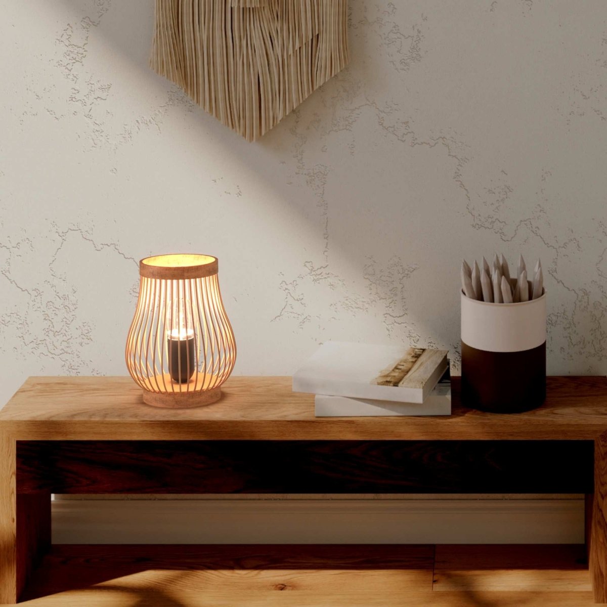 Lámpara de mesa de madera "Oca" - E27 - Barcelona Led-Decoración