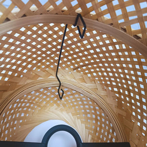 Lámpara de pie de mimbre "Onna" - Barcelona Led-Decoración