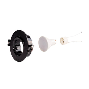 KIT x 10 - Aro downlight basculante + Bombilla GU10 5W + Casquillo GU10 (6)
