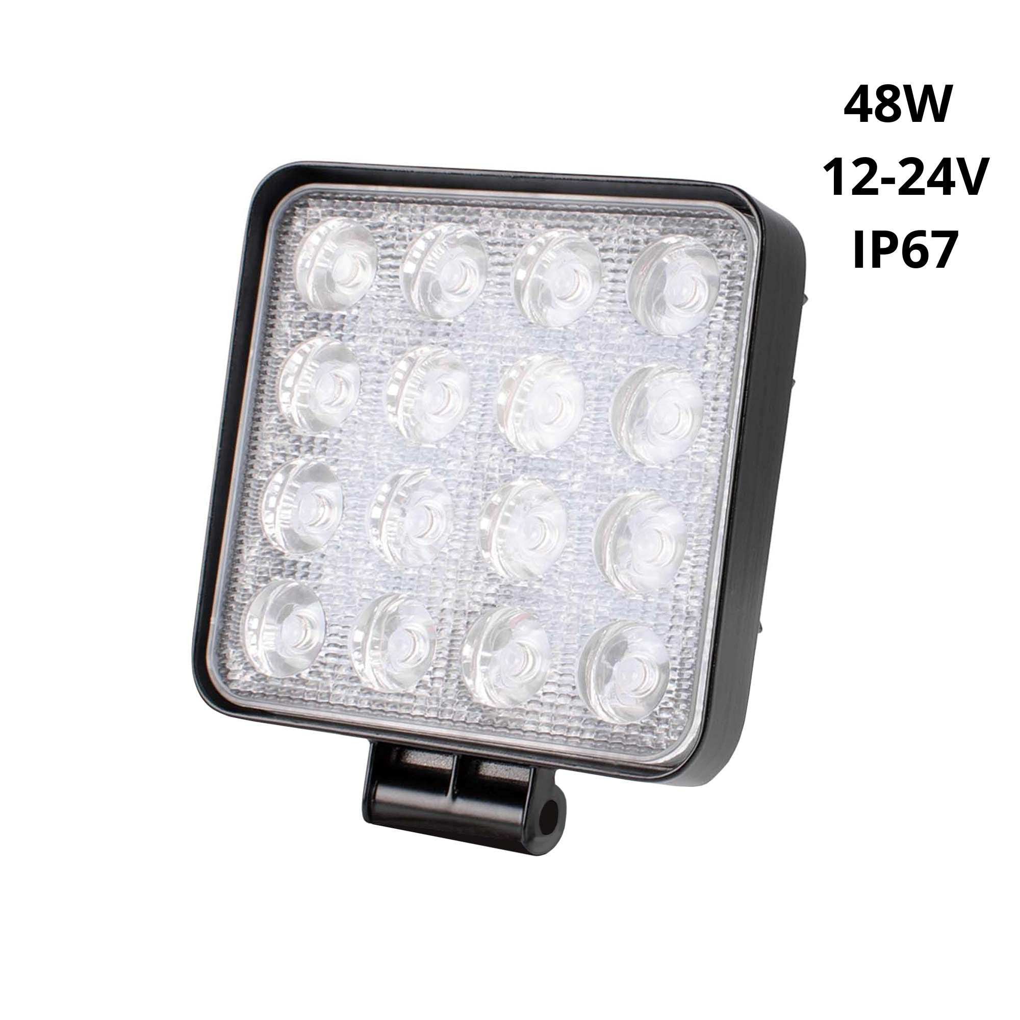 Faro LED 4x4 todoterreno - 48W - 10-40V DC - 4 Pulgadas - 2000lm - Ángulo 60º