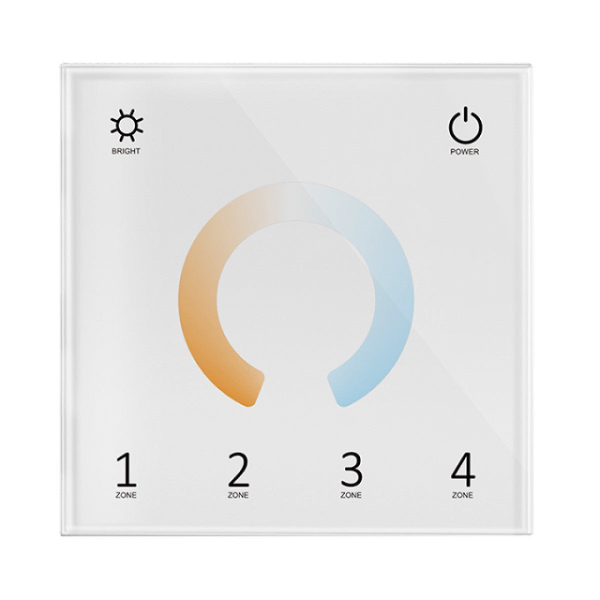 Panel de control táctil CCT - DMX y RF 2.4GHz - 4 zonas - Skydance