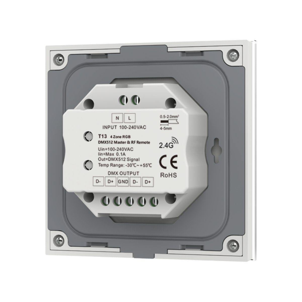Panel de control táctil RGB - DMX y RF 2.4GHz - 4 zonas - Skydance (1)
