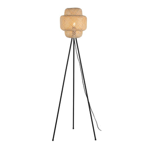 Lámpara de pie de mimbre "Onna" - Barcelona Led-Decoración