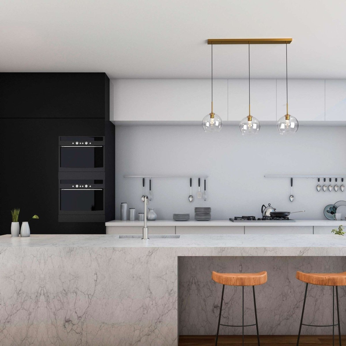 Lámpara colgante cristal triple "Merce" - 3 x E27 - Barcelona Led-Decoración