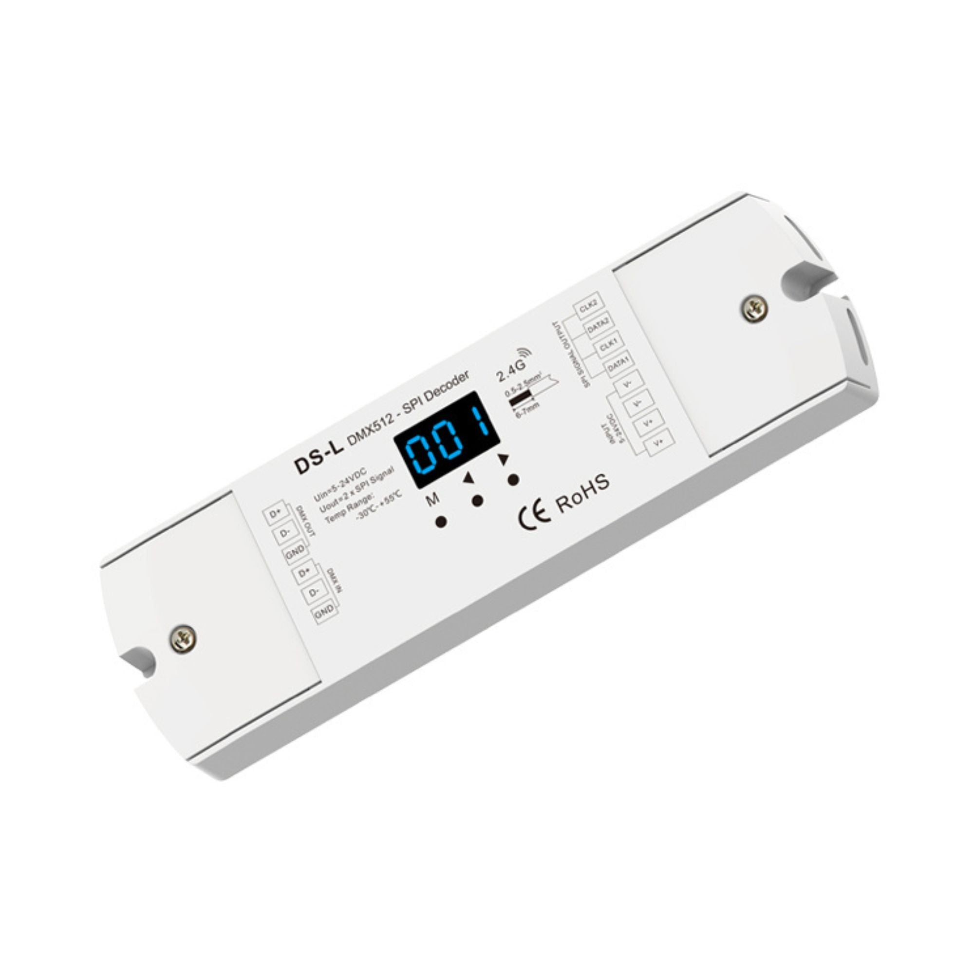 Decodificador DMX512 a SPI Pixel 5-24V DC - Controlador RF