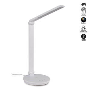 Lámpara de escritorio LED con USB - Regulable - CCT - 4W - Barcelona Led-Decoración