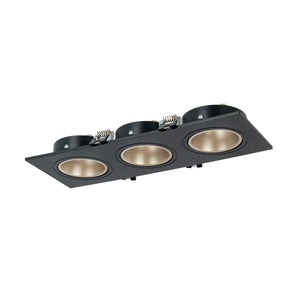 Aro downlight cuadrado basculante triple GU10 / MR16 - Bajo UGR - Corte 75 x 235mm (7)