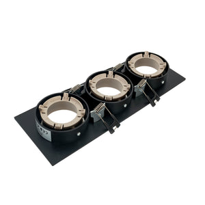 Aro downlight cuadrado basculante triple GU10 / MR16 - Bajo UGR - Corte 75 x 235mm - Barcelona Led-