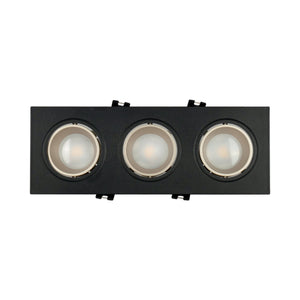 Aro downlight cuadrado basculante triple GU10 / MR16 - Bajo UGR - Corte 75 x 235mm (13)
