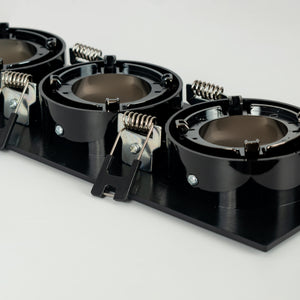 Aro downlight cuadrado basculante triple GU10 / MR16 - Bajo UGR - Corte 75 x 235mm (22)