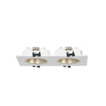 Square tilting double downlight ring GU10/MR16 - Low UGR - Cutout 75 x 150mm 5