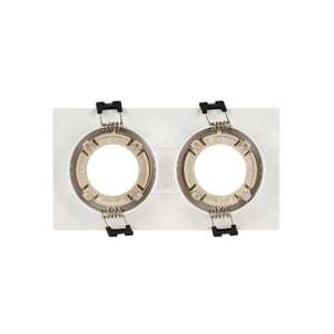 Aro downlight cuadrado basculante doble GU10 / MR16 - Bajo UGR - Corte 75 x 150mm - Barcelona Led-
