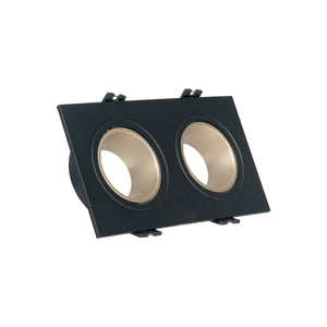 Aro downlight cuadrado basculante doble GU10 / MR16 - Bajo UGR - Corte 75 x 150mm (9)