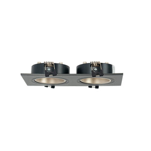 Aro downlight cuadrado basculante doble GU10 / MR16 - Bajo UGR - Corte 75 x 150mm - Barcelona Led-