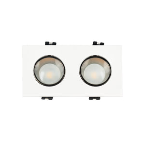 Aro downlight cuadrado basculante doble GU10 / MR16 - Bajo UGR - Corte 75 x 150mm (18)