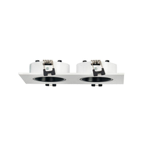 Aro downlight cuadrado basculante doble GU10 / MR16 - Bajo UGR - Corte 75 x 150mm - Barcelona Led-