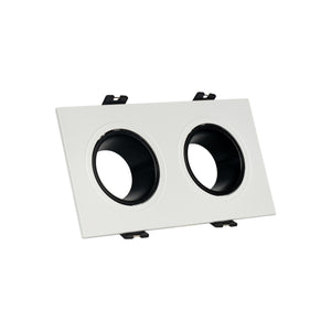 Aro downlight cuadrado basculante doble GU10 / MR16 - Bajo UGR - Corte 75 x 150mm (28)