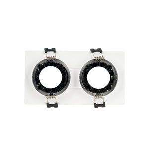Aro downlight cuadrado basculante doble GU10 / MR16 - Bajo UGR - Corte 75 x 150mm (30)